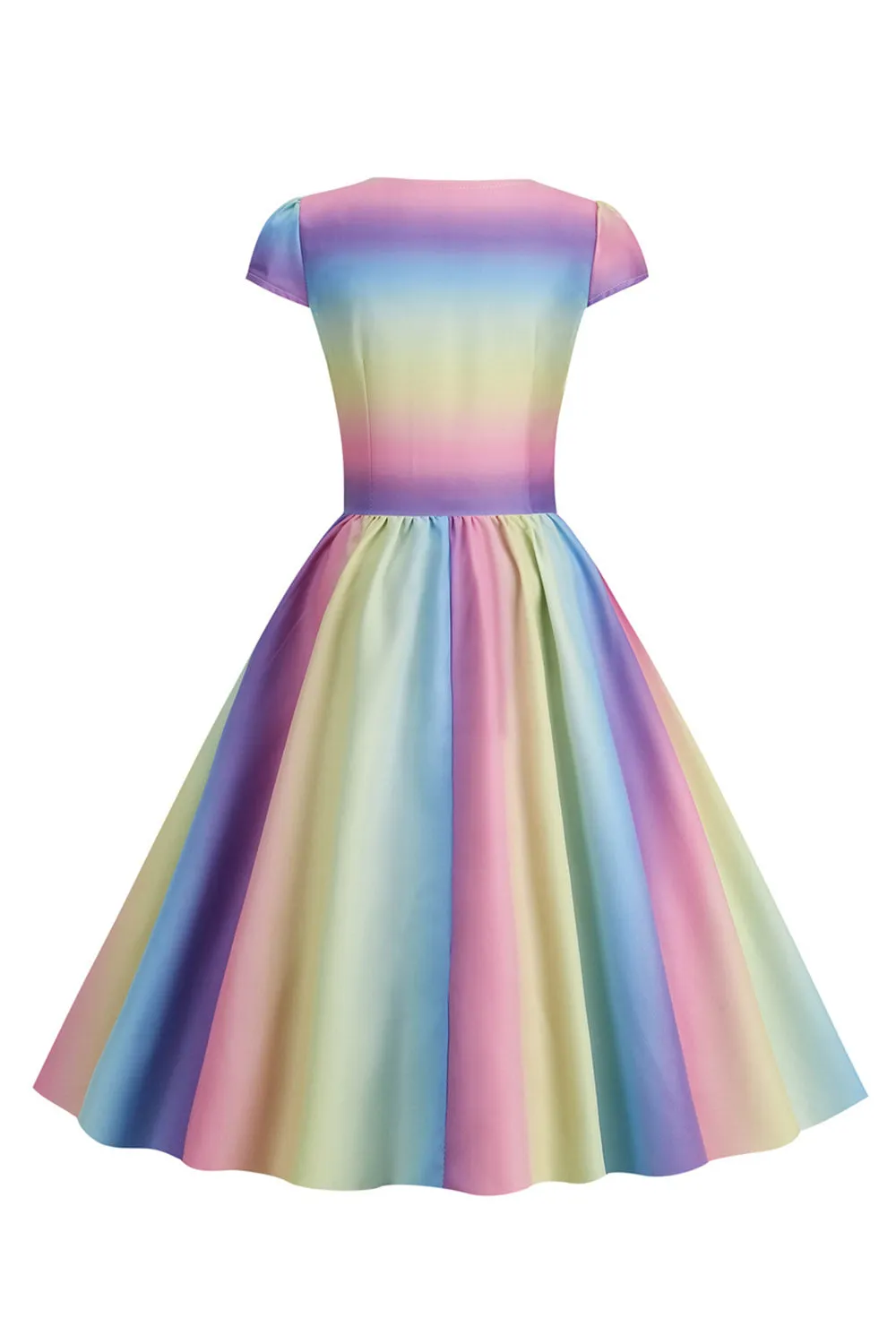 Colorful A Line Vintage 1950s Dress sold by Zapaka product image thumbnail 2