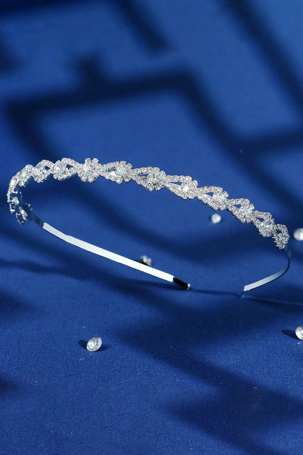 Silver Rhinestones Wedding Headband sold by Zapaka product image thumbnail 4