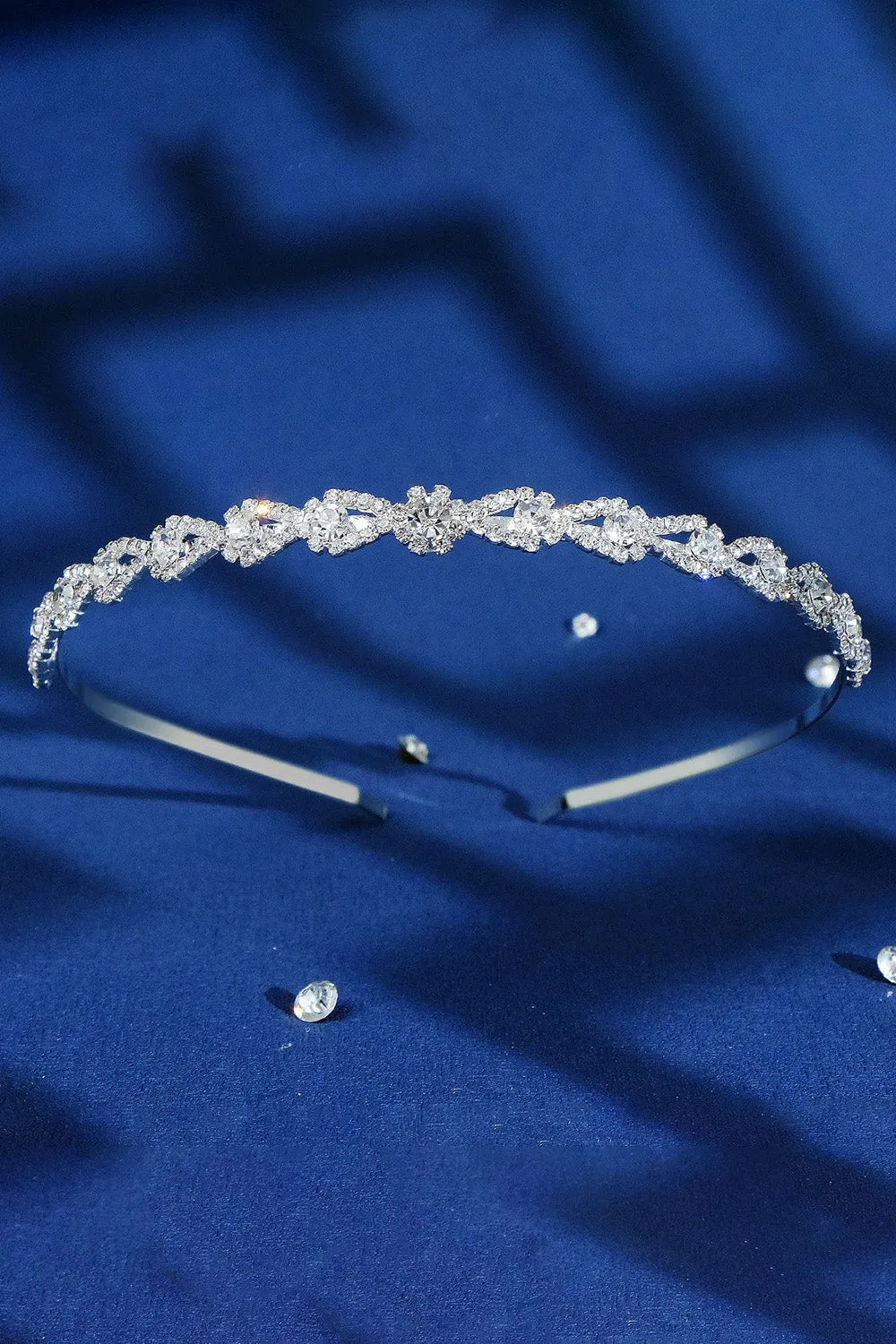Silver Rhinestones Wedding Headband sold by Zapaka