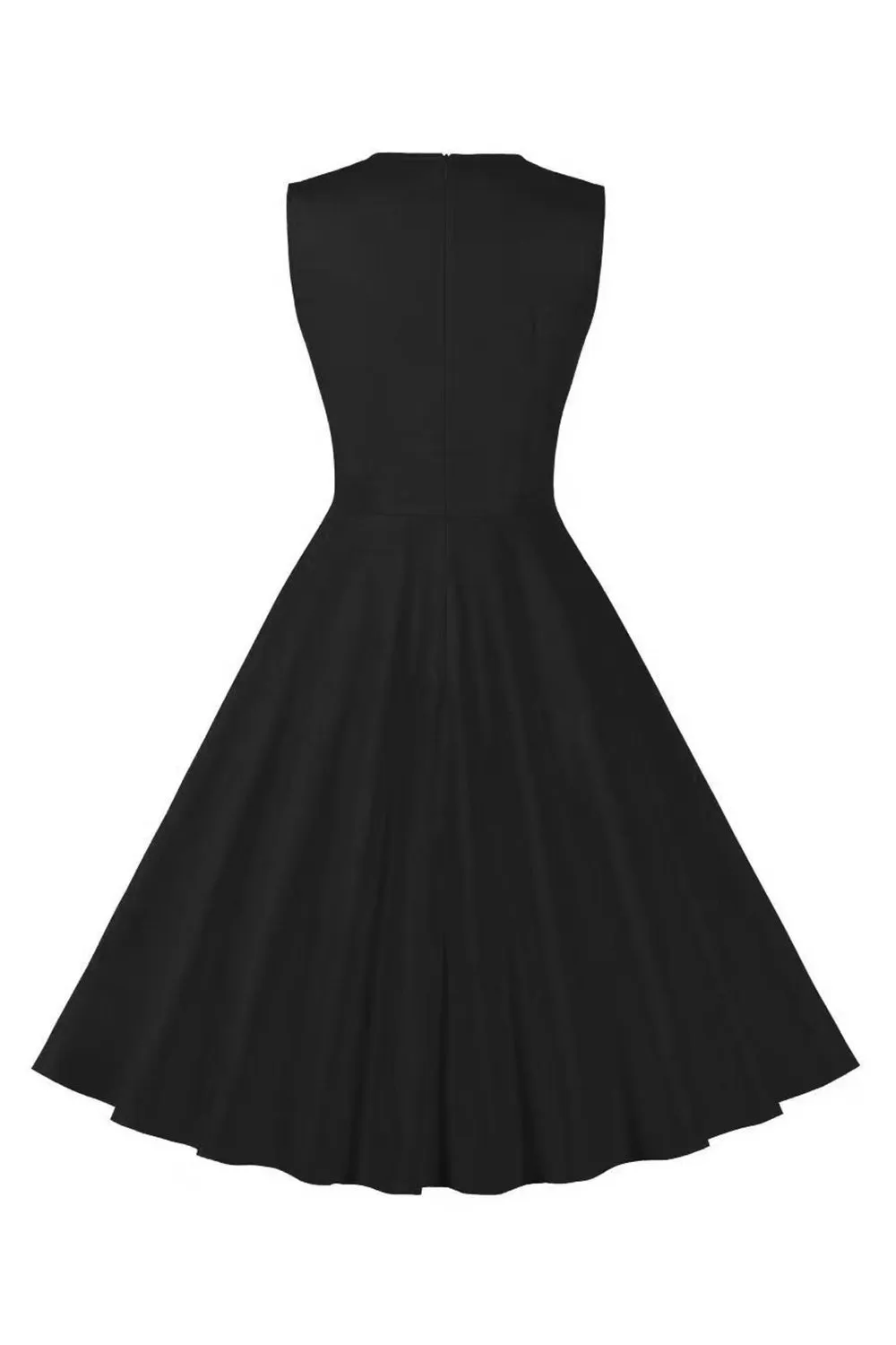 Black Plaid Swing 1950s Dress sold by Zapaka product image thumbnail 2