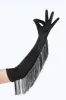 Black Party Gloves With Fringes sold by Zapaka
