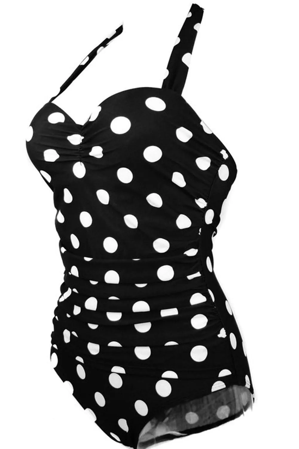 Plus Size Black White Polka Dots Swimwear sold by Zapaka product image thumbnail 3
