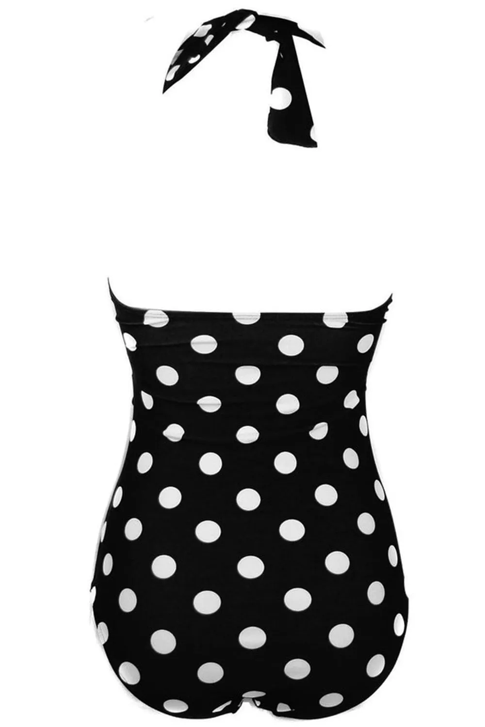 Plus Size Black White Polka Dots Swimwear sold by Zapaka product image thumbnail 2