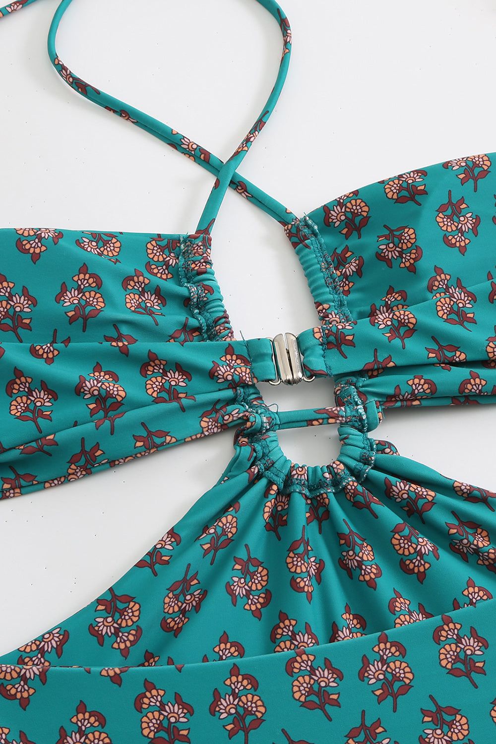 Halter Neck One Piece Pink Swimwear with Beach Skirt sold by Zapaka product image thumbnail 10