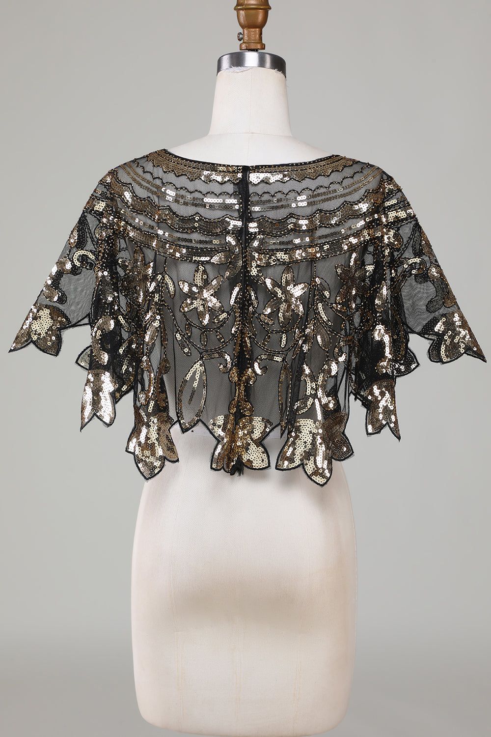 Glitter Sequins Black 1920s Cape sold by Zapaka product image thumbnail 10