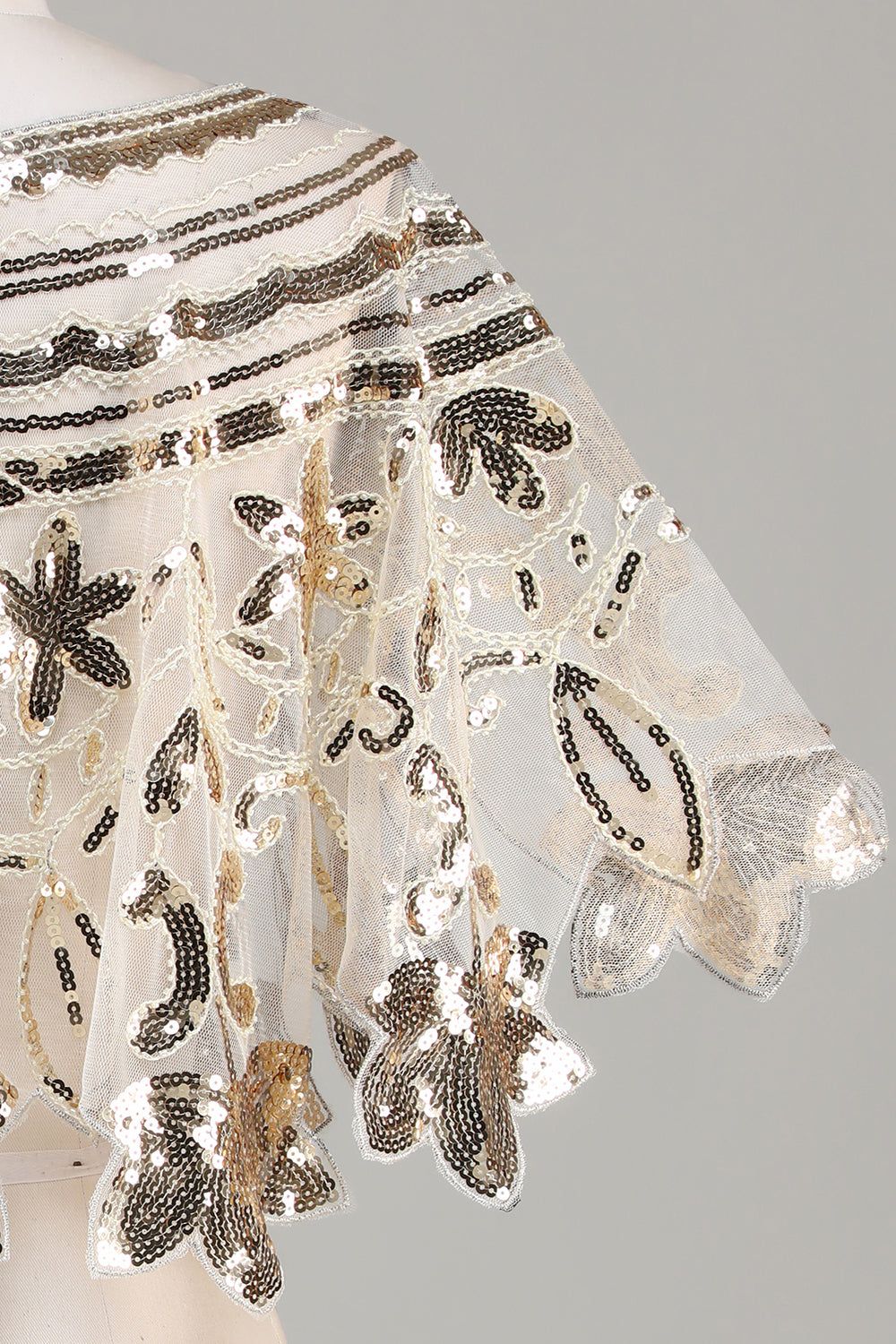 Glitter Sequins Black 1920s Cape sold by Zapaka product image thumbnail 14