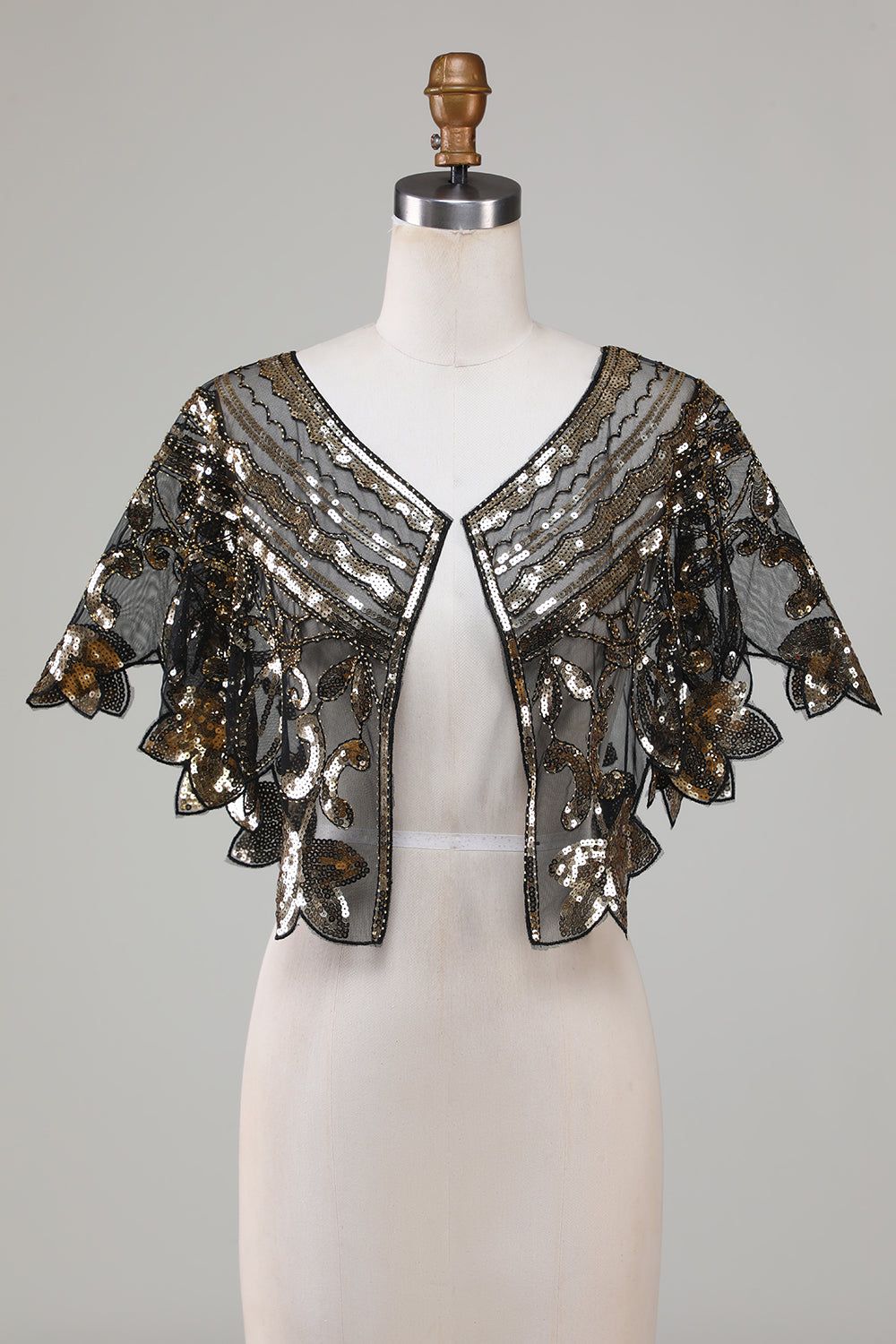 Glitter Sequins Black 1920s Cape sold by Zapaka product image thumbnail 9