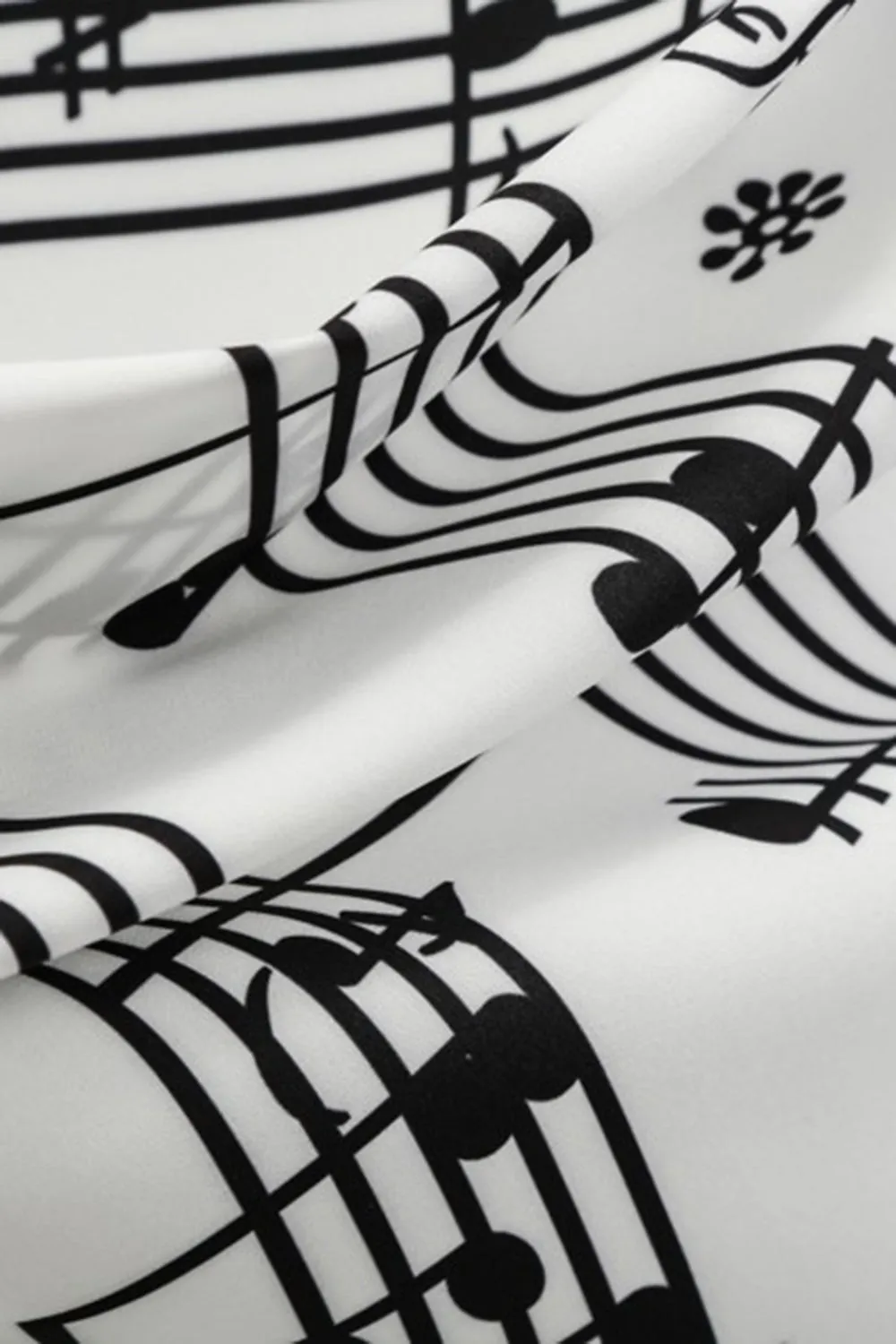 White Printed Swing 1950s Vintage Dress sold by Zapaka product image thumbnail 5