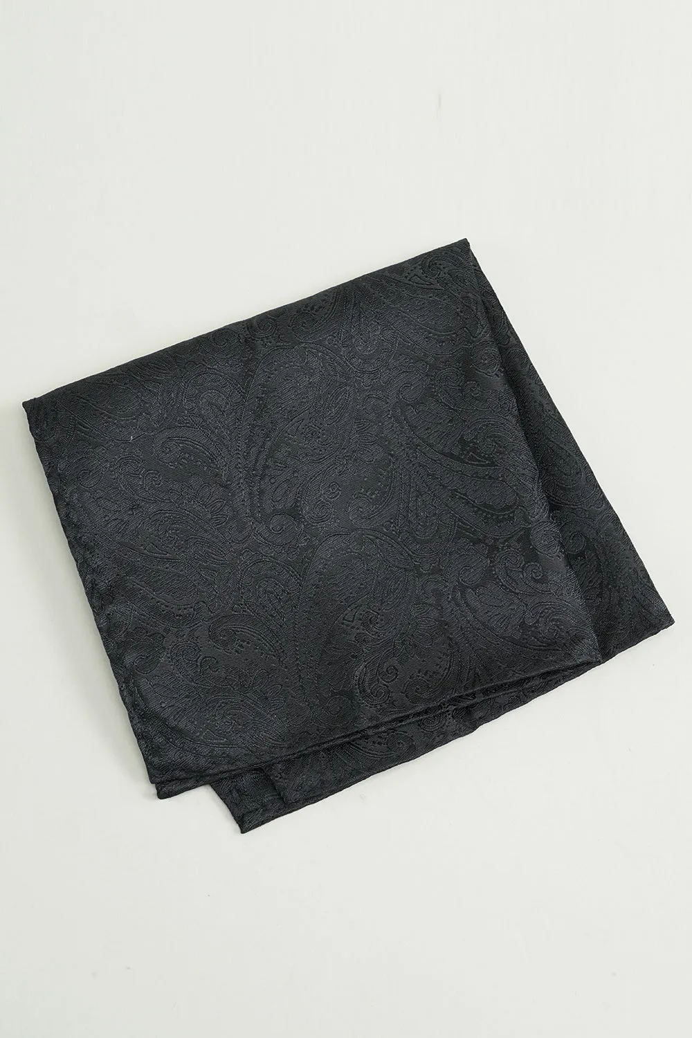 Black Jacquard Satin Bow Tie Pocket Square Set sold by Zapaka product image thumbnail 5