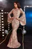 Champagne Sequin Mermaid Long Sleeves Formal Dress sold by Zapaka