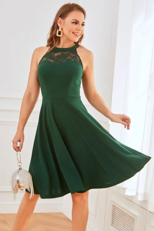 Halter Lace Bridesmaid Dress sold by Zapaka