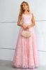Pink A-Line Lace-Up Back Prom Dress With 3D Flowers sold by Zapaka