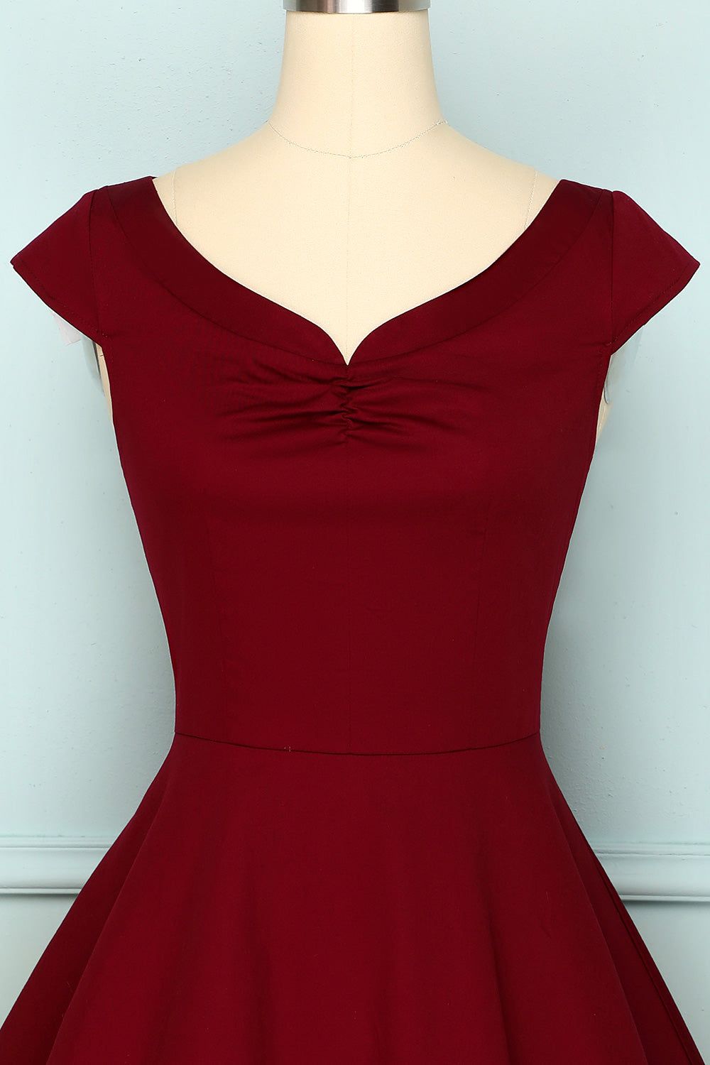 1950s Burgundy Dress sold by Zapaka product image thumbnail 4