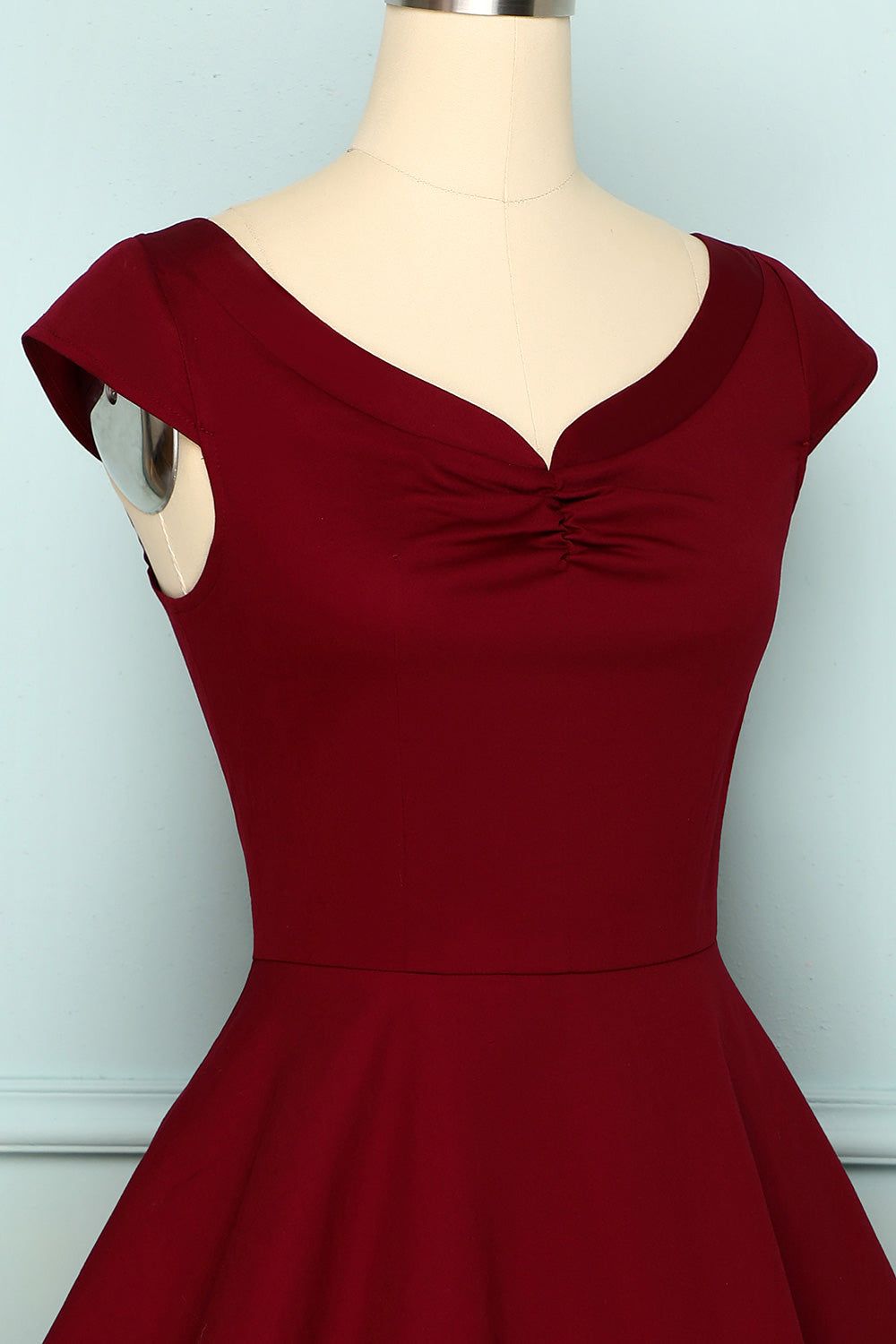 1950s Burgundy Dress sold by Zapaka product image thumbnail 5