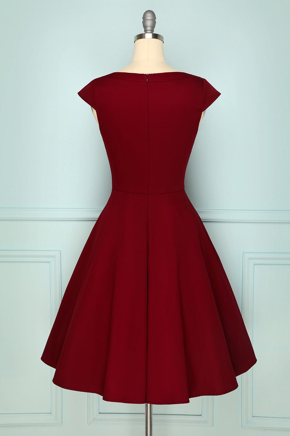 1950s Burgundy Dress sold by Zapaka product image thumbnail 2