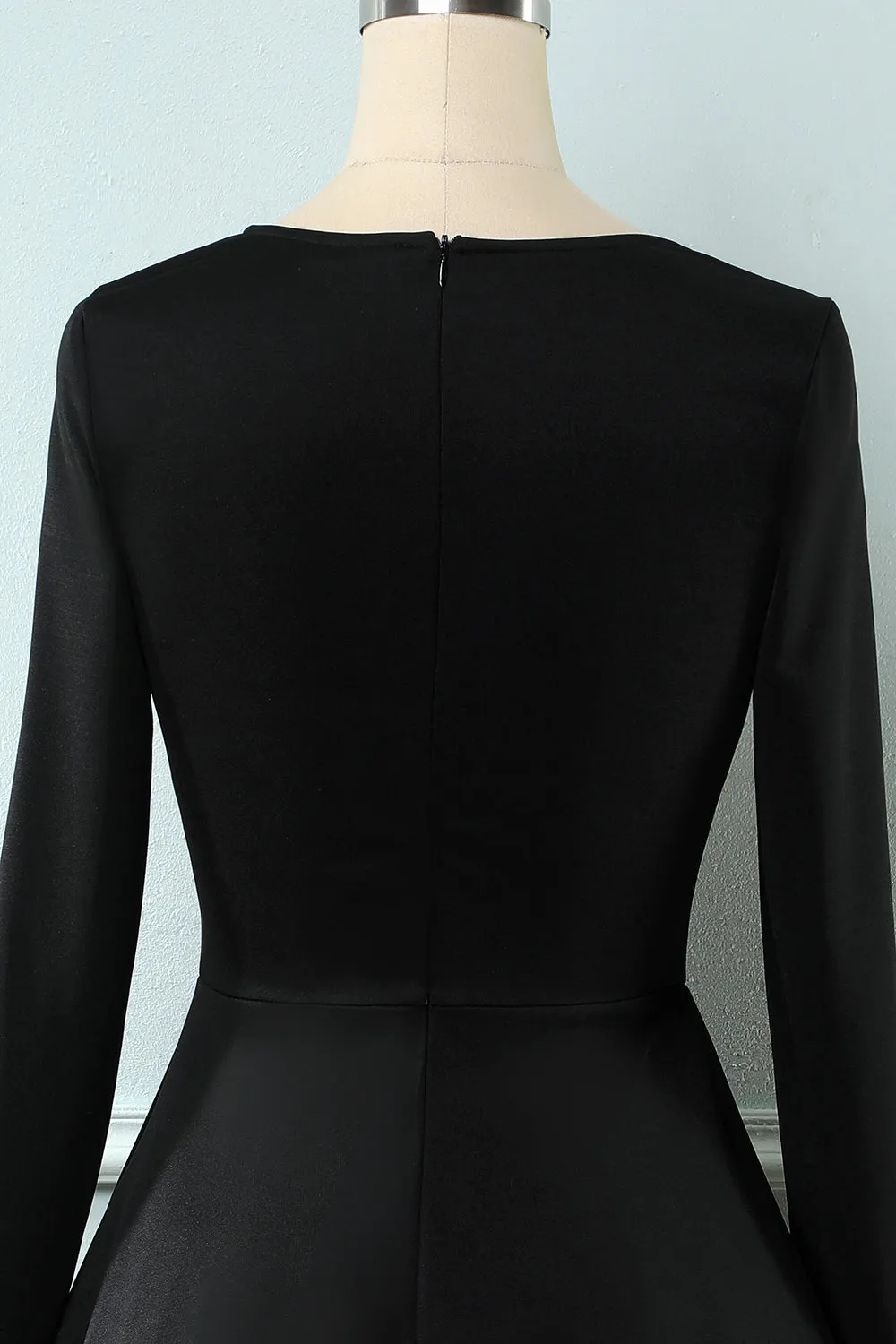 Plaid 1950s Dress with Long Sleeves sold by Zapaka product image thumbnail 4