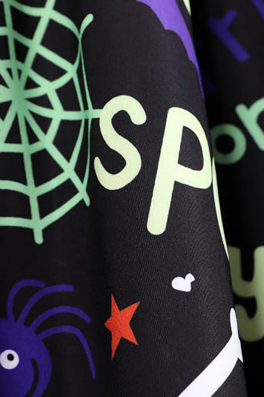 Sleeveless Printed Waisted Halloween Retro Dress sold by Zapaka product image thumbnail 4