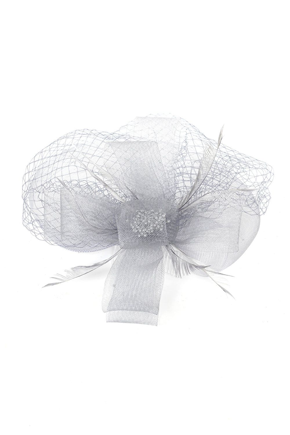 Grey Feather Hat Headpiece sold by Zapaka product image thumbnail 3