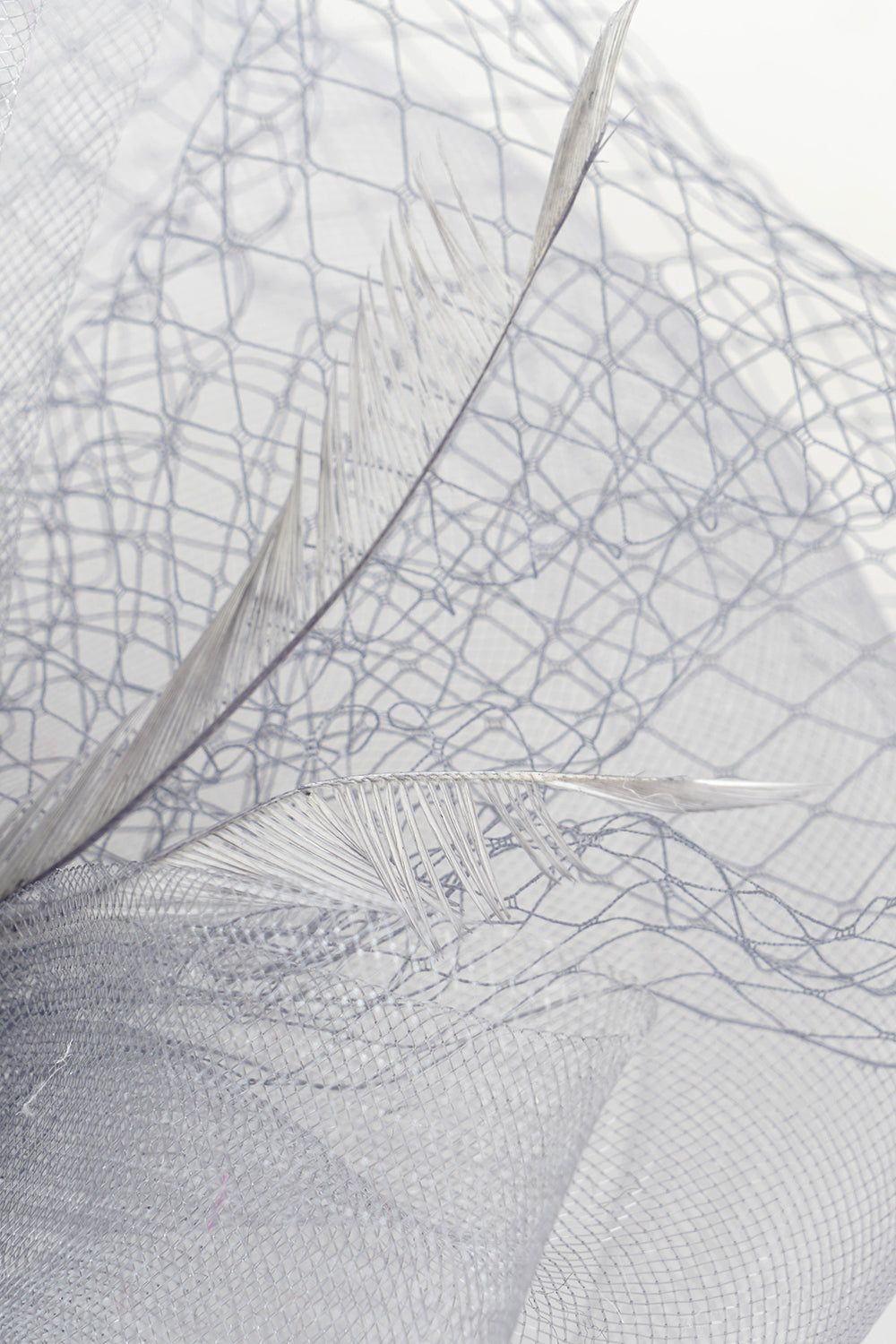 Grey Feather Hat Headpiece sold by Zapaka product image thumbnail 4