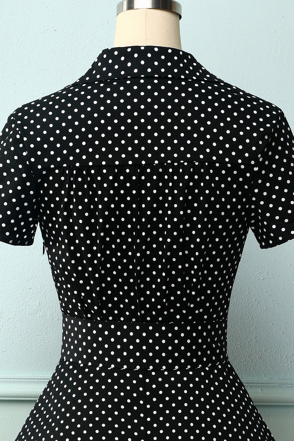 V-neck Polka Dots Swing Dress sold by Zapaka product image thumbnail 5