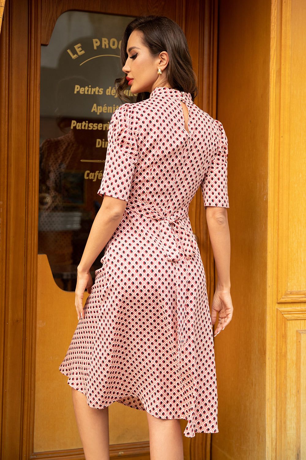 Red Polka Dots Vintage Dress sold by Zapaka product image thumbnail 2