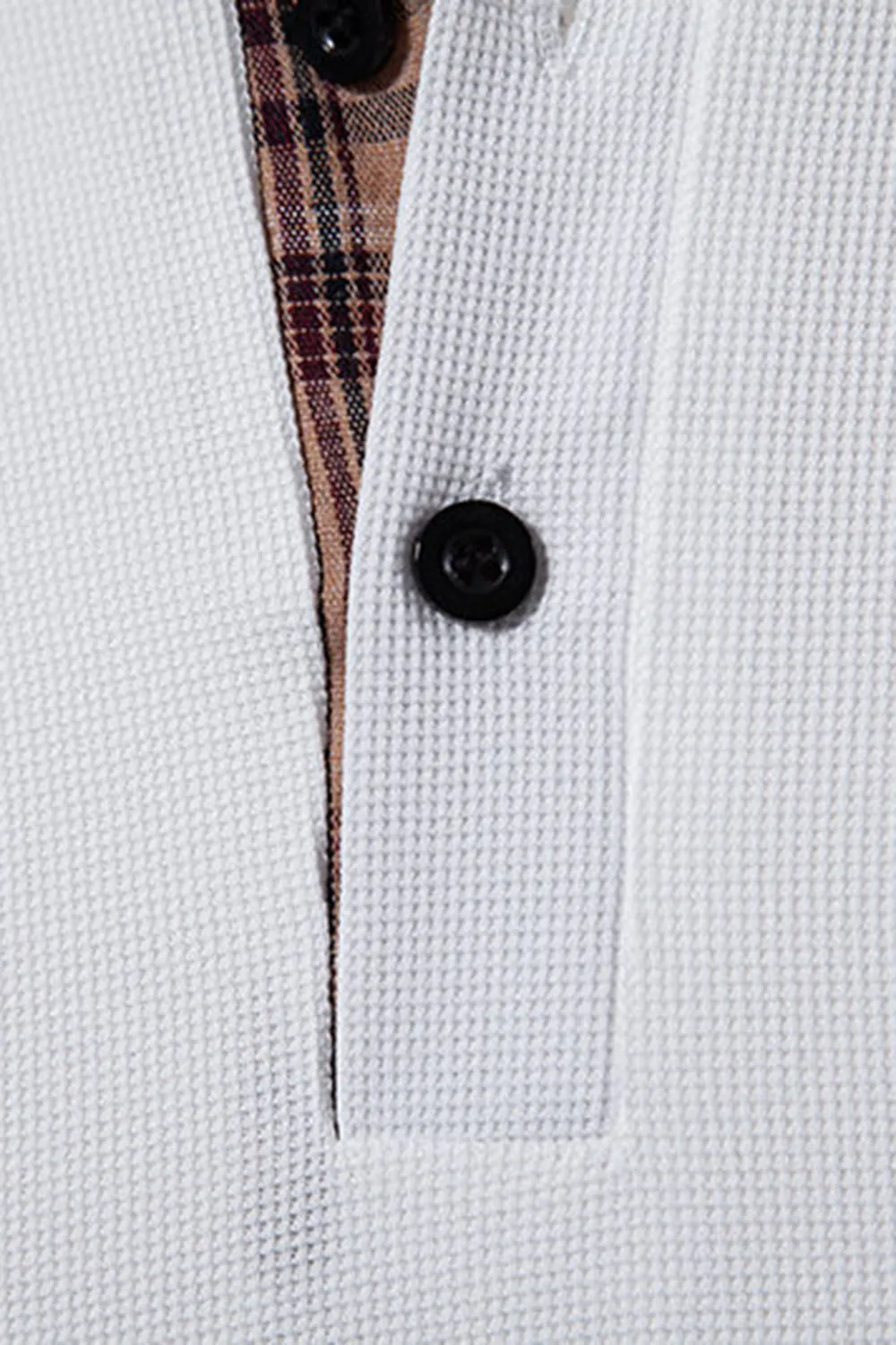 White Cotton Short Sleeves Casual Men's Polo Shirt sold by Zapaka product image thumbnail 5