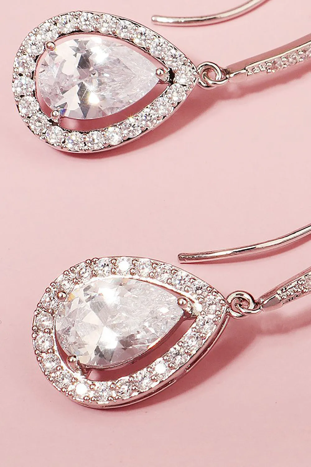 Rhinestone Drop Wedding Earrings sold by Zapaka product image thumbnail 3