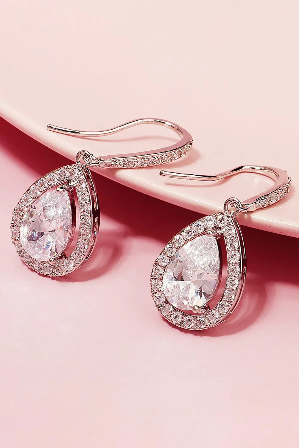 Rhinestone Drop Wedding Earrings sold by Zapaka