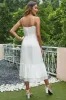 Spaghetti Straps White Summer Dress with Ruffles sold by Zapaka