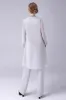 Silver Chiffon 3 Pieces Mother of the Bride Pant Suits sold by Zapaka