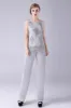 Silver Chiffon 3 Pieces Mother of the Bride Pant Suits sold by Zapaka