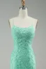 A-Line Dusty Blue Bridesmaid Dress with Beading sold by Zapaka
