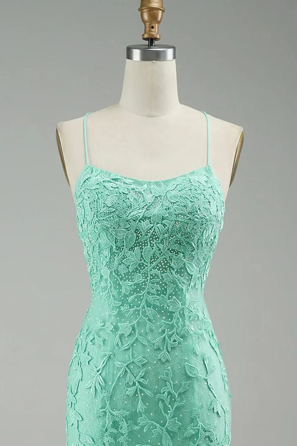 Mint Mermaid Long Prom Dress with Appliques sold by Zapaka product image thumbnail 3