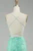 A-Line Dusty Blue Bridesmaid Dress with Beading sold by Zapaka