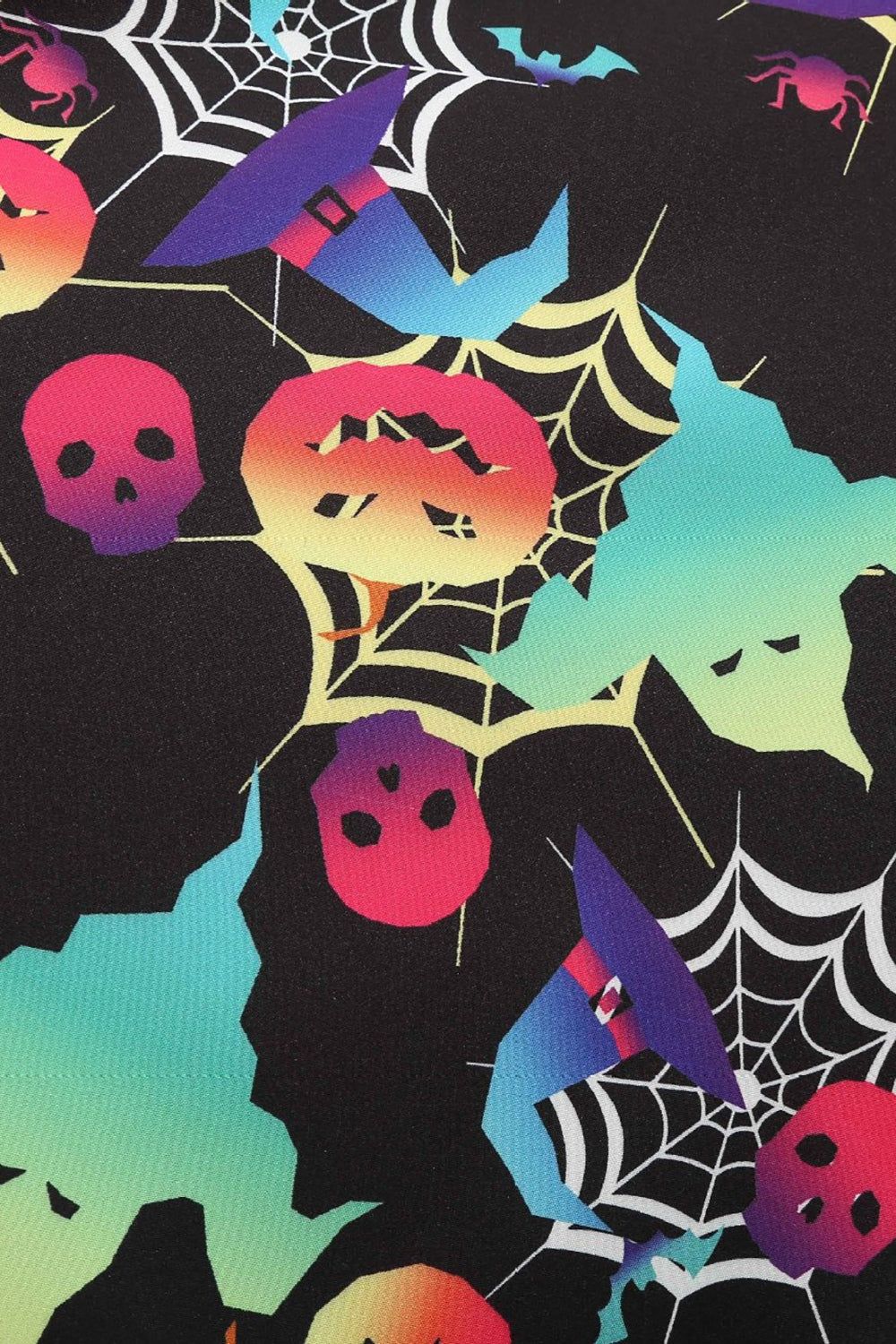 V-Neck Long Sleeve Halloween Skull Print Vintage Dress sold by Zapaka product image thumbnail 4