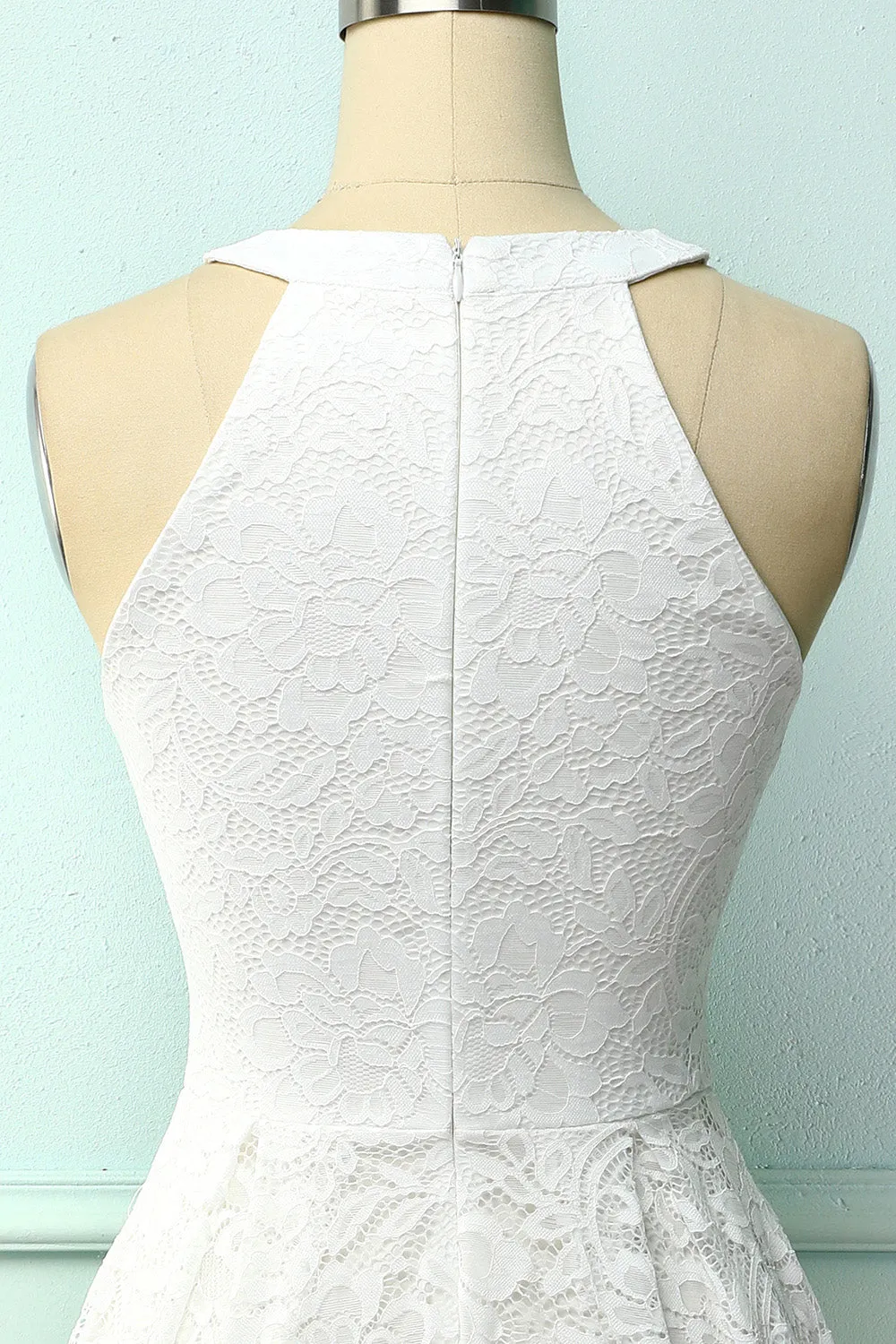 White Halter Lace Midi sold by Zapaka product image thumbnail 5