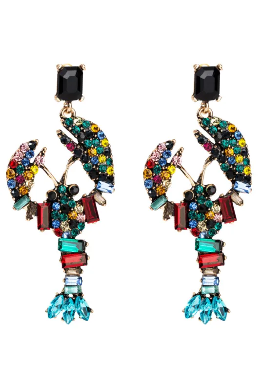 Colorful Lobster Beaded Earrings sold by Zapaka