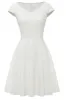 A-line White Lace Vintage Dress sold by Zapaka
