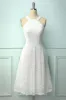 White Halter Lace Midi sold by Zapaka