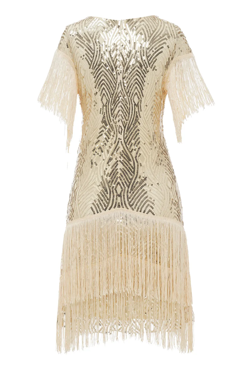 1920S Vintage Sequined Fringe Dress sold by Zapaka product image thumbnail 2