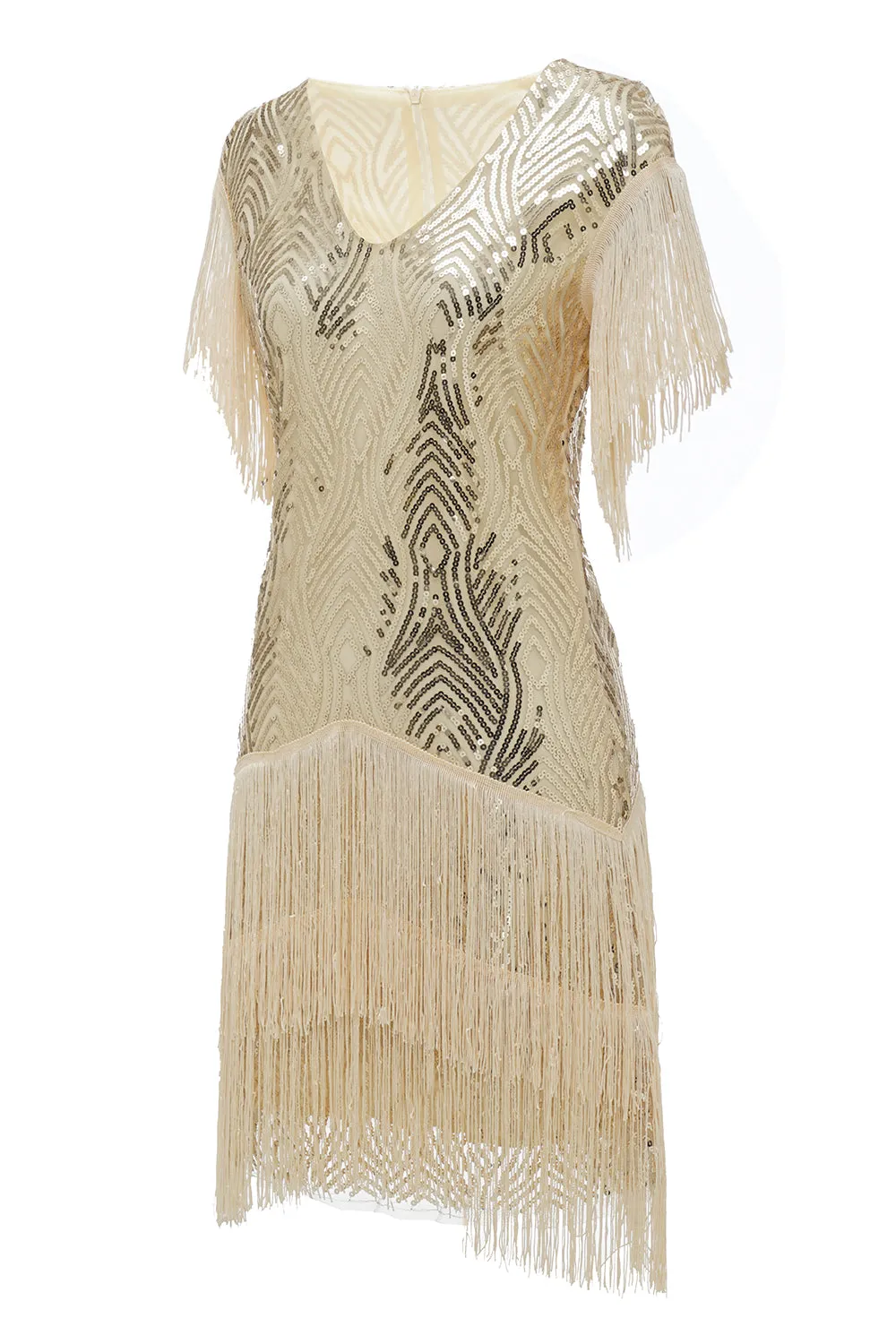 1920S Vintage Sequined Fringe Dress sold by Zapaka product image thumbnail 3