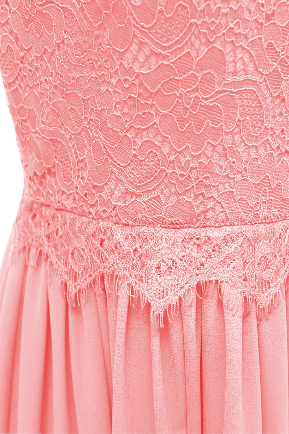 Pink Tulle Spaghetti Straps 1950s Dress With Lace sold by Zapaka product image thumbnail 4