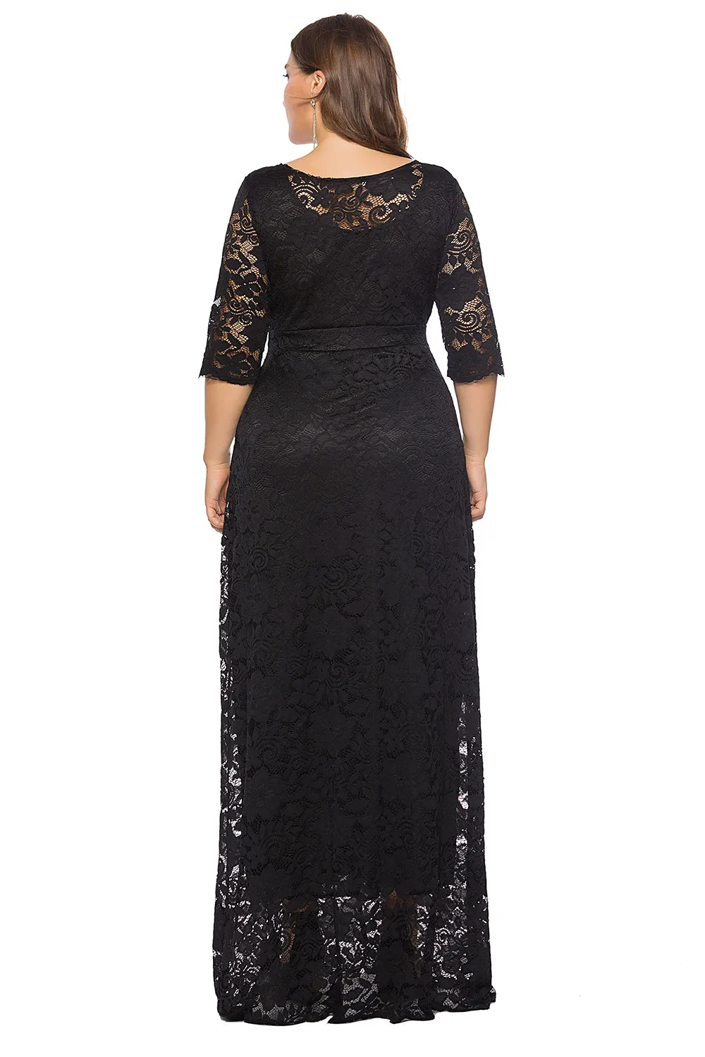 Plus Size Long Lace Dress sold by Zapaka product image thumbnail 2