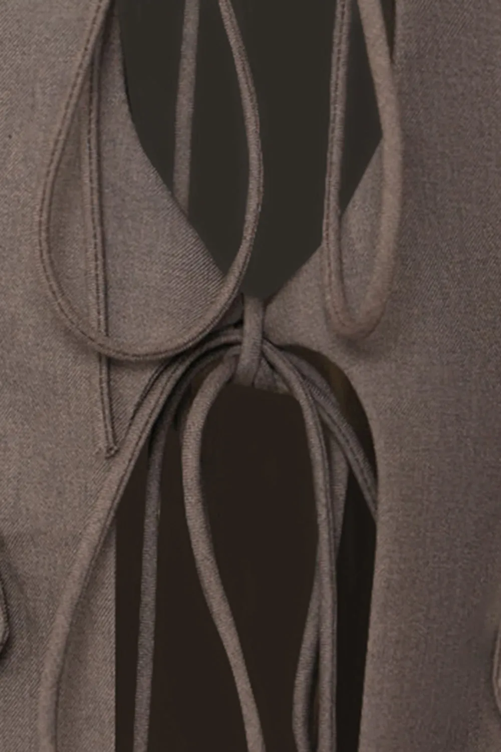 Coffee Slim Fit Lace-up Women Blazer sold by Zapaka product image thumbnail 5