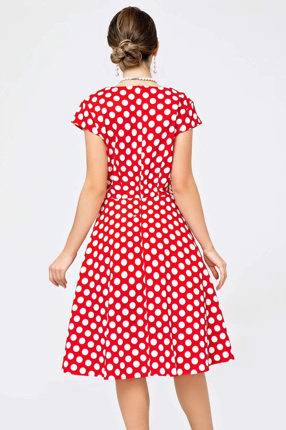 V Neck 1950s Swing Dress sold by Zapaka product image thumbnail 5