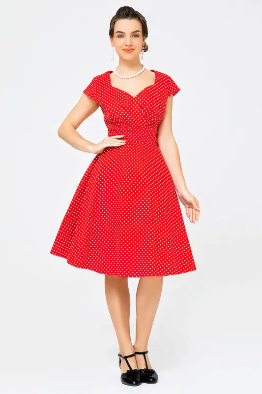 V Neck 1950s Swing Dress sold by Zapaka