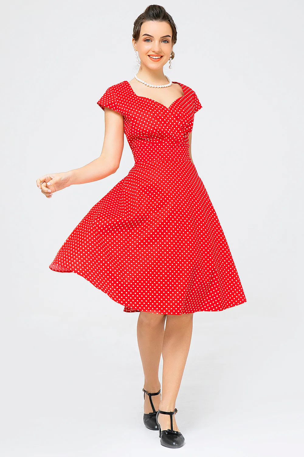 V Neck 1950s Swing Dress sold by Zapaka product image thumbnail 3