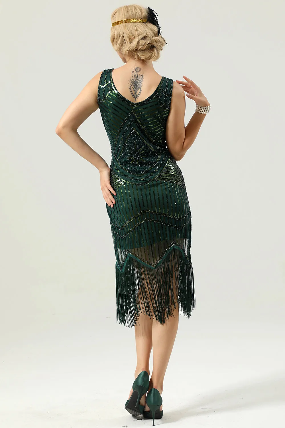 1920 Retro Sequin Fringe Dress sold by Zapaka product image thumbnail 2