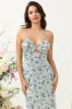 Grey Green Mermaid Floral Bridesmaid Dress sold by Zapaka