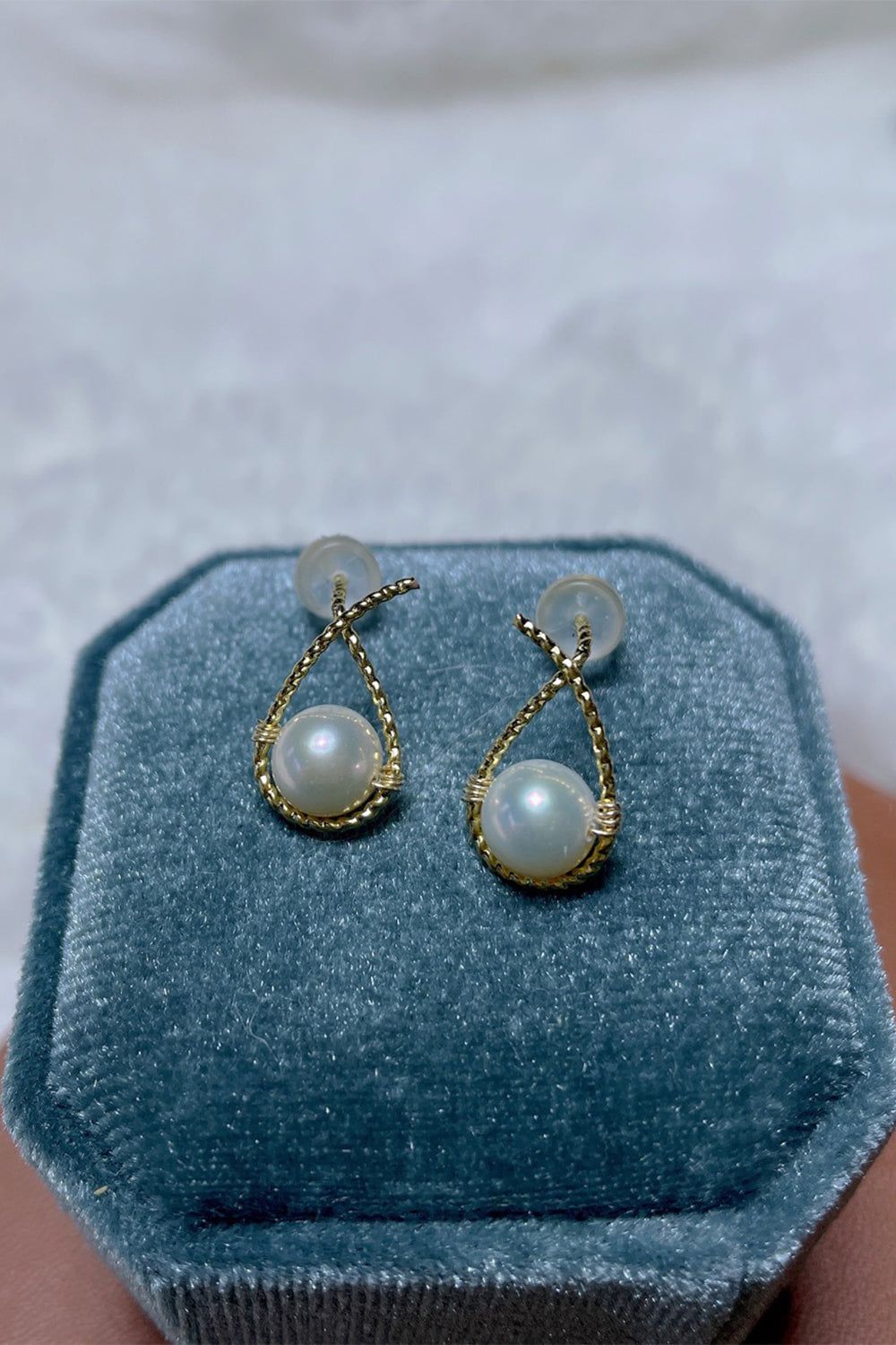 Simple Pearl Stud Earrings sold by Zapaka